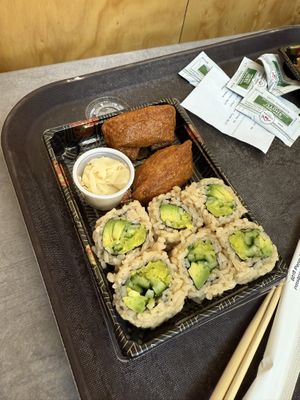 inari nigiri, oshinko avo rolls  at Novo Asian Food Hall in Pittsburgh
