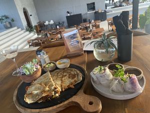 Vegan quesadilla!  at Lemanja Uluwatu in Ungasan