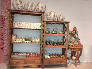 Finely handcrafted ceramic teapots and teacups at Budha Travel Vegetarian  in Jimbaran