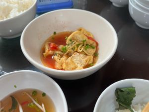 Tofu with tomato free and incredible at Katze in Hanoi