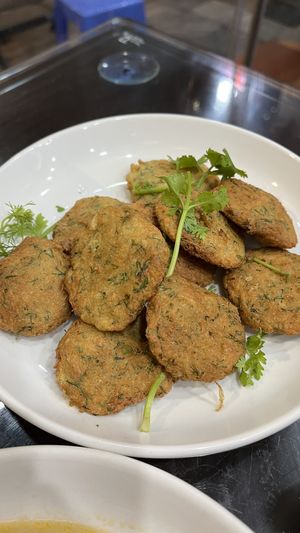 vegan fried fish  at Katze in Hanoi