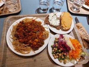 Spaghetti with chili sin carne   at UniCafe Kaivopiha in Helsinki