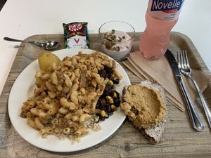 Finnish Students get a discount! There are more than one vegan option every day apparently! 12€ for all this    at UniCafe Kaivopiha in Helsinki