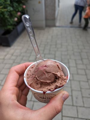 Nougat ice at Eiscafé Rialto - Rino Zava in Bingen Am Rhein