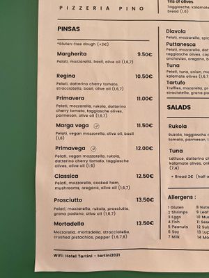   at Pizzeria Pino in Piran