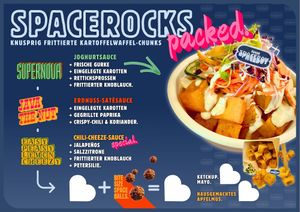 Menü August 2025 Spacerocks at Vegan Spaceboy in Moenchengladbach