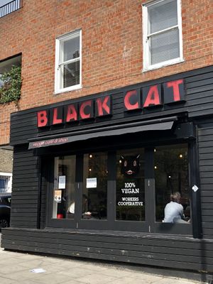 Outside at Black Cat in East London