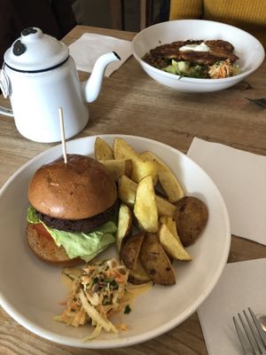 Burger at Black Cat in East London