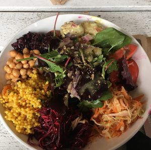 large salad  at Black Cat in East London