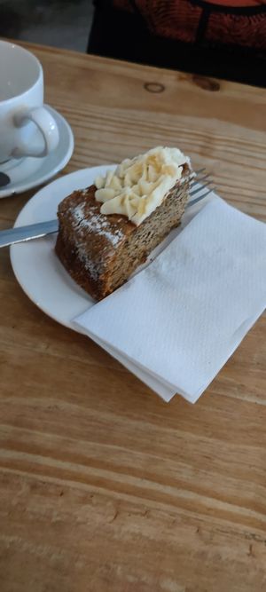 Lemon Poppy seeds cake at Black Cat in East London