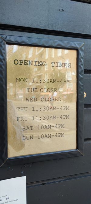 Schedule at Black Cat in East London