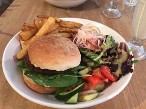 Beef style burger at Black Cat in East London