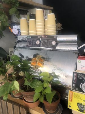 Amazing old classic coffee machine   at Black Cat in East London