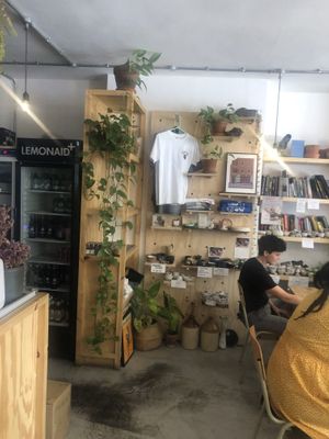 All sorts of vegan products for sale   at Black Cat in East London