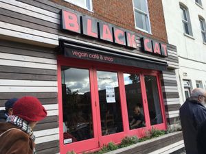 outside  at Black Cat in East London