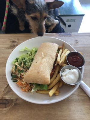 Fishless sandwich   at Black Cat in East London