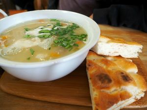 board bean soup at Black Cat in East London