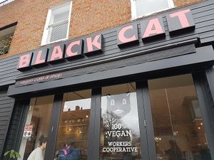 front at Black Cat in East London