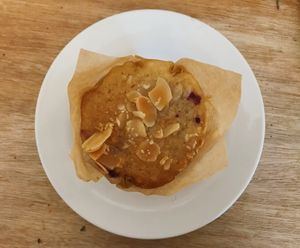 raspberry and almond muffin at Black Cat in East London