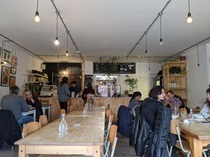 beautiful cosy atmosphere at Black Cat in East London