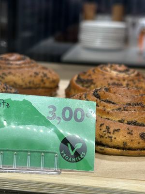 Clearly marked vegan options  at RIX - Caffeine in Marupe