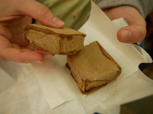 Fresh imokin at Mangando - Daimaru Tokyo in Tokyo