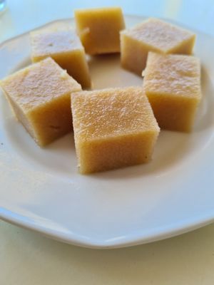 Greek dessert at Perigiali Sea Food Restaurant in Rhodes