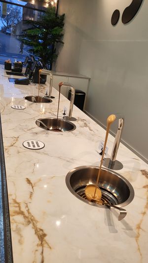 Excited to see fountains! at YO-BAR in Collingwood