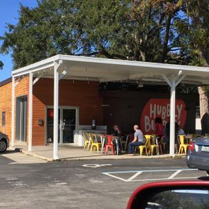 outdoor seating area at Hubbly Bubbly Falafel Shop in Orlando