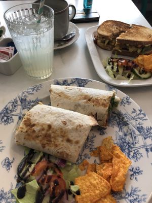 Toasted vegan wrap and sourdough vegan sandwich   at The Cottontail Cafe in Monaghan