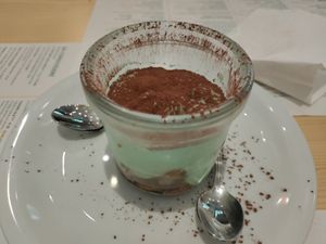 Mint tiramisu yum! at Pit'sa in Milan