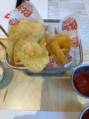 Potato chips  at Pit'sa in Milan