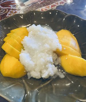 Sticky rice and mango  at Sawasdee Thai Cuisine in San Antonio