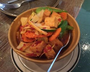 Jungle curry with tofu at Sawasdee Thai Cuisine in San Antonio