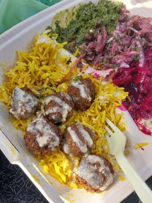 Falafel plate at Falafelove in Eureka