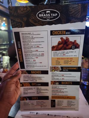 Menu at The Brass Tap in Plano