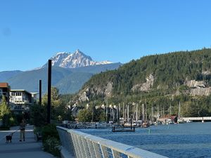 The views! Sorry no food pictures , it was so yummy we just gobbled it all up  at The Broken Seal in Squamish
