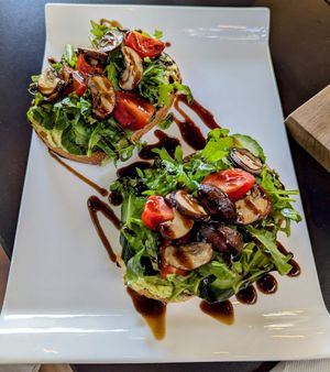 Avocado on toast at Bitter in Tirana