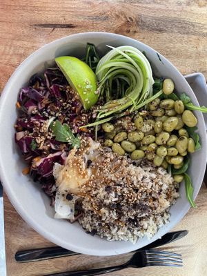 Asian Edamame Poke Bowl  at PLANT SHACK - Palma City in Mallorca