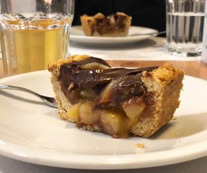 dessert at La Pentola Vegana in Monza