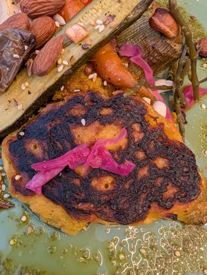 Burnt pancake at Le Chante Clair in Saintes-maries-de-la-mer