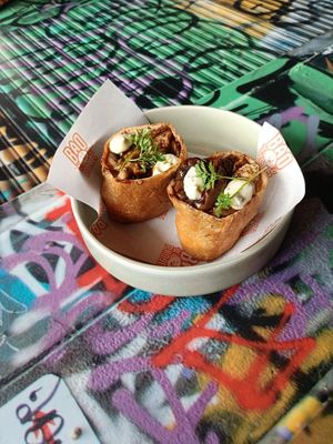 Teriyaki Eggplant Inari (VG) at Burner Bar in Prahran