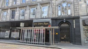 Behind the bus stop shelter! at Plant Bar - Maybe closed in Inverness