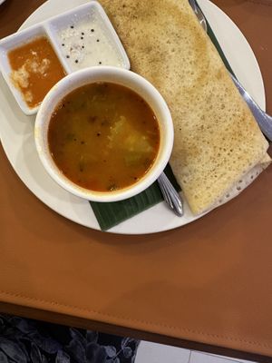 Masala dosa with chutney   at Dosa King in Krabi