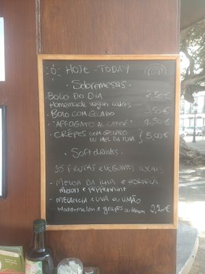 Menu at Amuni Green Bar in Santa Cruz De Graciosa