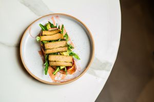 Beet and Avo tartine at Canvas V in New Delhi