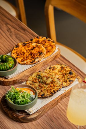 Tandoori Stuffed Kulchas at Canvas V in New Delhi
