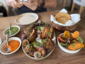 Mushroom sharing platter  at Canvas V in New Delhi