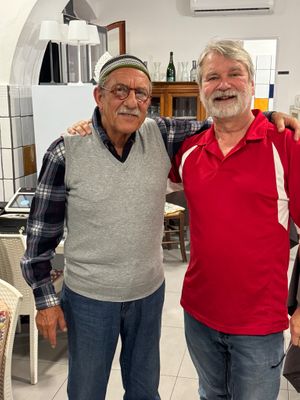 Maurizio is an incredible host with amazing stories!   at Ristorante La Forgia Maurizio - 9852 Vulcano Home Restaurant in Vulcano