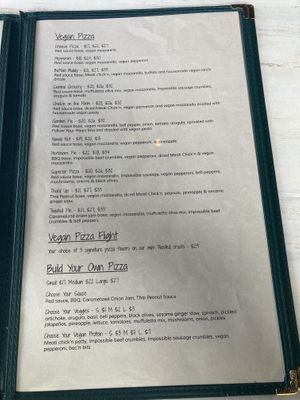 New separate vegan menu  at Twisted Root in Eagle